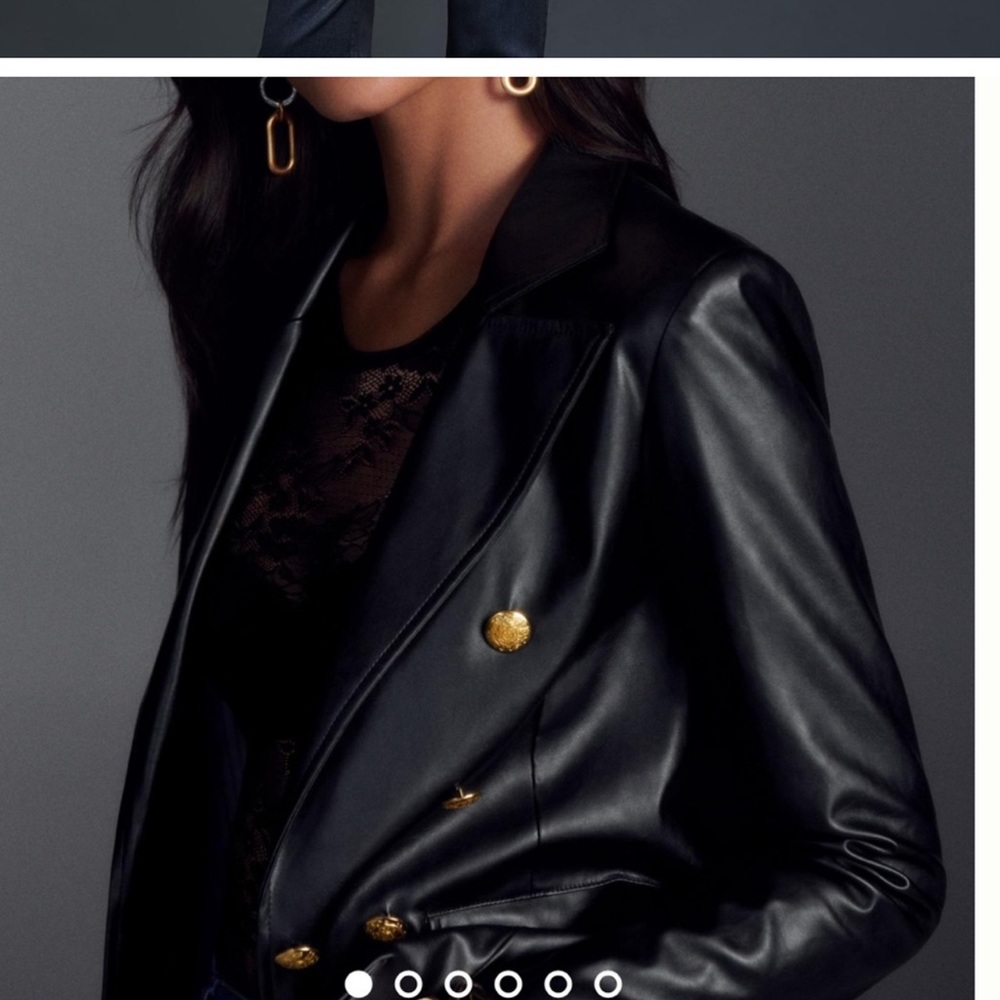 Anthropologie Nico Faux Leather Blazer